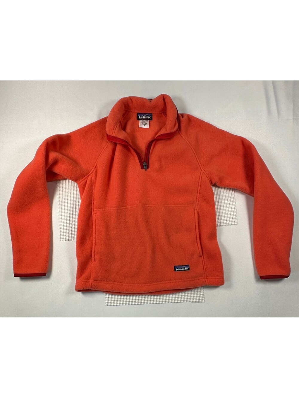Patagonia Synchilla Marsupial Fleece Pullover Women's Small Orange 1/4 Zip
